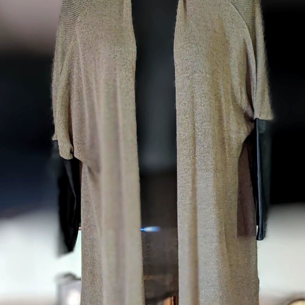 Beautiful Divided by H&M cardigan. Leather look trim